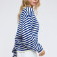 Travel Striped Drop Shoulder Sweater