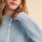 Organic Marled Knit Sweater Cardigan