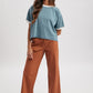 Press Contrast Striped Relaxed Crop Tee