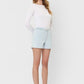 Stripe High Rise Drawstring Striped Shorts