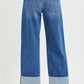 Layla 4 Way Stretchy Mid Rise Cropped Straight With Cuffed Hem Jeans by Risen