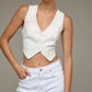 Trouble White 4in Inseam A Line Shorts by Hidden