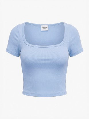 Haven Wide Neck Ribbed Baby Tee