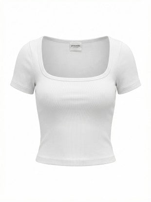 Haven Wide Neck Ribbed Baby Tee