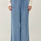 Yacht Wide Leg Tencel Chambray Pull-on Pants