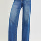 Chat High Rise Wide Leg Cuffed Hem Jeans by Risen