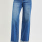 Chat High Rise Wide Leg Cuffed Hem Jeans by Risen