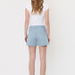 Striped High Rise Cuffed Striped A Line Shorts by Lovervet