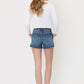 Ocean High Rise Patch Pocket Denim Shorts by Lovervet