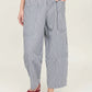 Slim Stripe Pocket Detail Wide Leg Pants