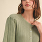 Scalloped Pointelle Short Sleeve Knit Cardigan
