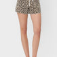 Reality High Rise Drawstring Leopard A Line Short