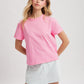 Punch Basic Relaxed Crop Knit Tee