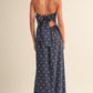 Poppy Polka Dot Tube Maxi Dress With Tie-back Detail