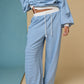 Mesa Mock Neck Stripe Lounge Top
