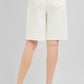 Spiral Slouchy Relaxed Floral Embroidered Bermuda Shorts