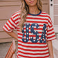 USA 250th Anniversary Commemorative Oversized Stripe Tee