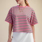 Everyday Top Round Neck Wide Sleeve Pullover Stripe