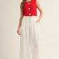 Lyric Drawstring Wasit Wide Leg Solid Pants Drawstring Wasit Wide Leg Solid Pants