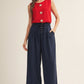 Lyric Drawstring Wasit Wide Leg Solid Pants Drawstring Wasit Wide Leg Solid Pants