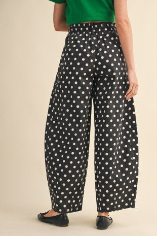 Easton Polka Dot Pleated Barrel Pants Polka Dot Pleated Barrel Pants