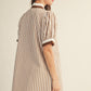 Chelsey Button Down Stripe Shift Dress