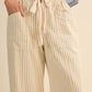 Skill Striped Wide Leg Drawstring Pants