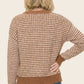 Faith Checker Borad And Stripe Mix Media Sweater
