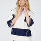 Marine Top Wide Bold Navy and Cream Stripe Top