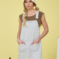 Train Stripe Denim Overall Mini Dress