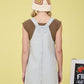 Train Stripe Denim Overall Mini Dress