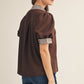 National Stripe Contrast Accent Solid Top