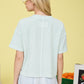 Heaven Ribbed Pocket Detail Short Sleeve Knit Top