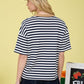 Rebel Stripe Colorblock Detail Short Sleeve Knit T-shirt
