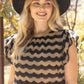 Wavy Stripe Sweater Knit Top