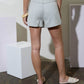 Acid Washed Stripe Wrap Mini Skort