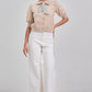 Able Satin Tie Neck Cardigan Sweater