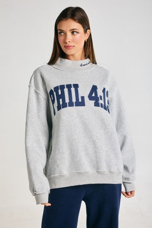 Phil 4:13 Mock-neck Sweatshirt