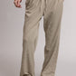 Fixed Striped Drawstring Knit Pants with Adjustable Drawstring