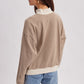 Professional Striped Mock Neck Knit Top