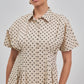 Single Polka Dot Pleated Top