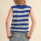 Framed Striped Knit Sweater Vest