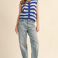 Framed Striped Knit Sweater Vest