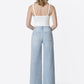 Olivia Stripe High Rise Patch Pocket Wide Hem Trouser by Flying Monkey - Vervet