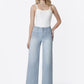Olivia Stripe High Rise Patch Pocket Wide Hem Trouser by Flying Monkey - Vervet