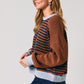 Tybee Stripe Pullover With Sweater Sleeves