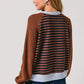 Tybee Stripe Pullover With Sweater Sleeves