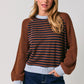 Tybee Stripe Pullover With Sweater Sleeves