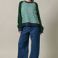 Tybee Stripe Pullover With Sweater Sleeves