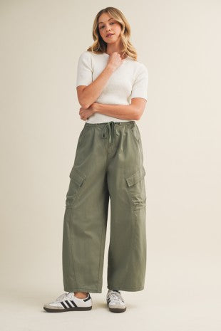 High-density Twill Voluminous Cargo Trousers